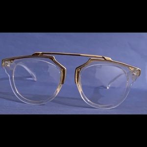 Clear and gold beautiful glasses